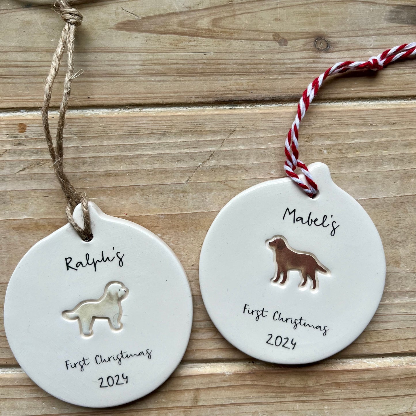 Personalised Dogs First Christmas 2025 Ornament