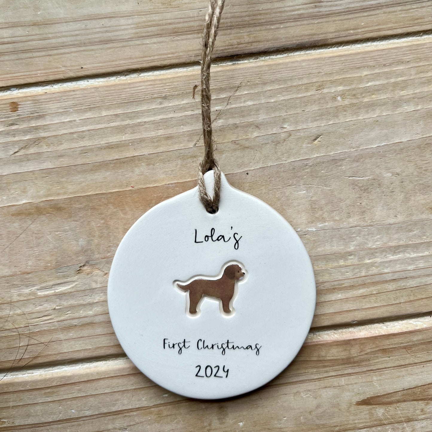 Personalised Dogs First Christmas 2025 Ornament