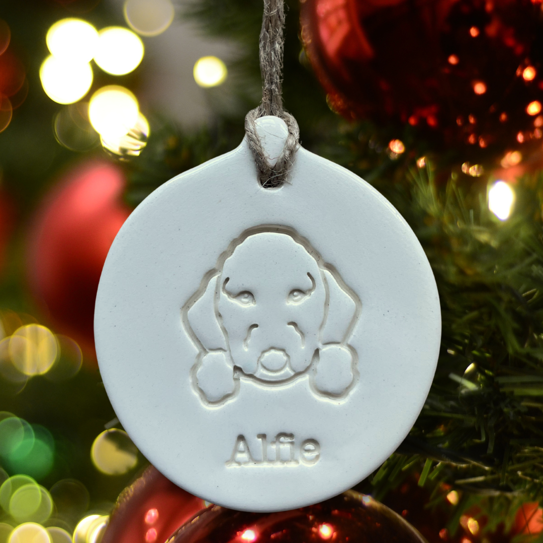 Personalised Bedlington Terrier Bauble