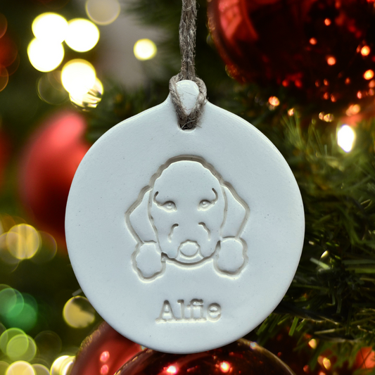Personalised Bedlington Terrier Bauble