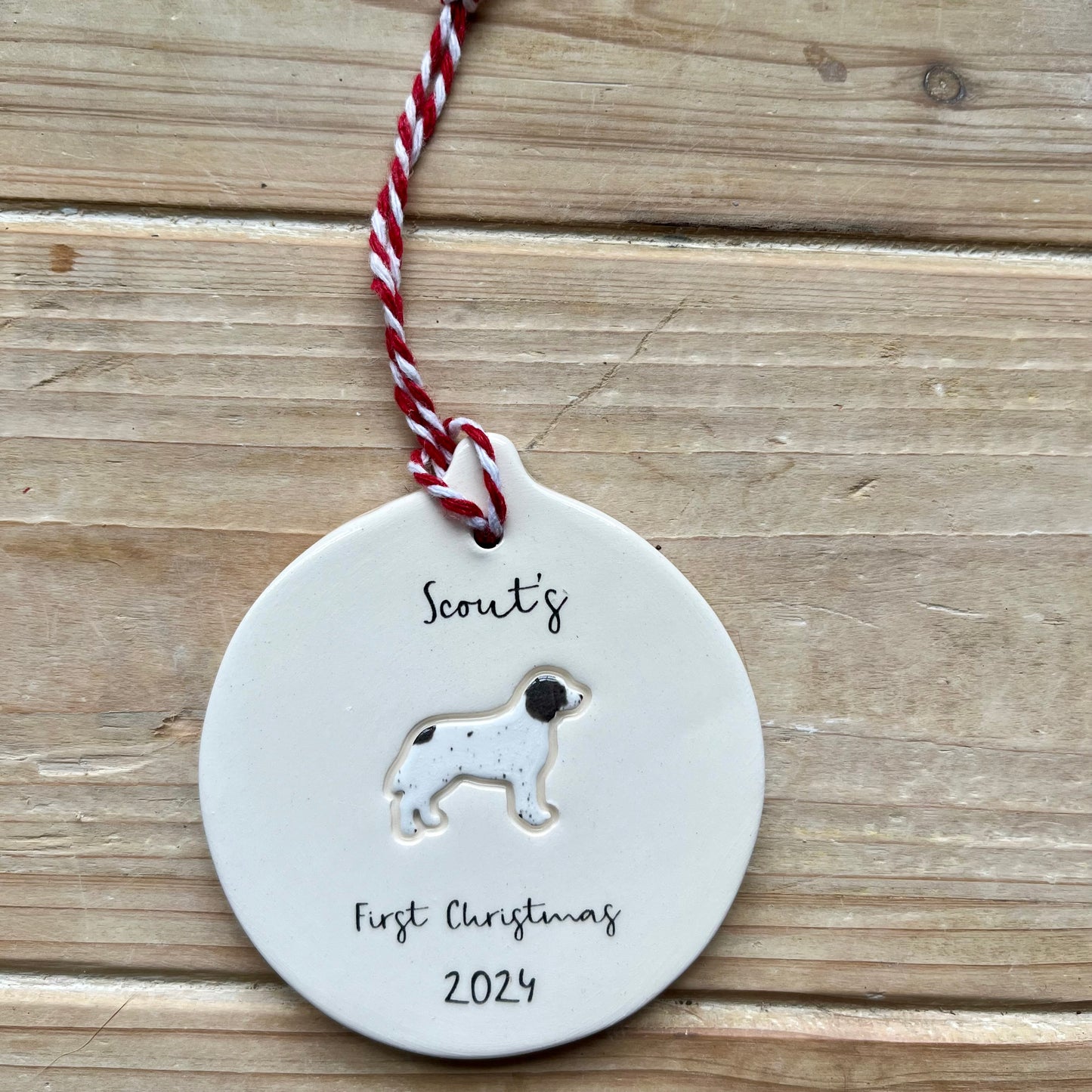 Personalised Dogs First Christmas 2025 Ornament