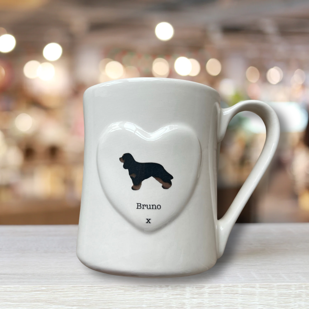 Personalised Dog Mug Heart Design