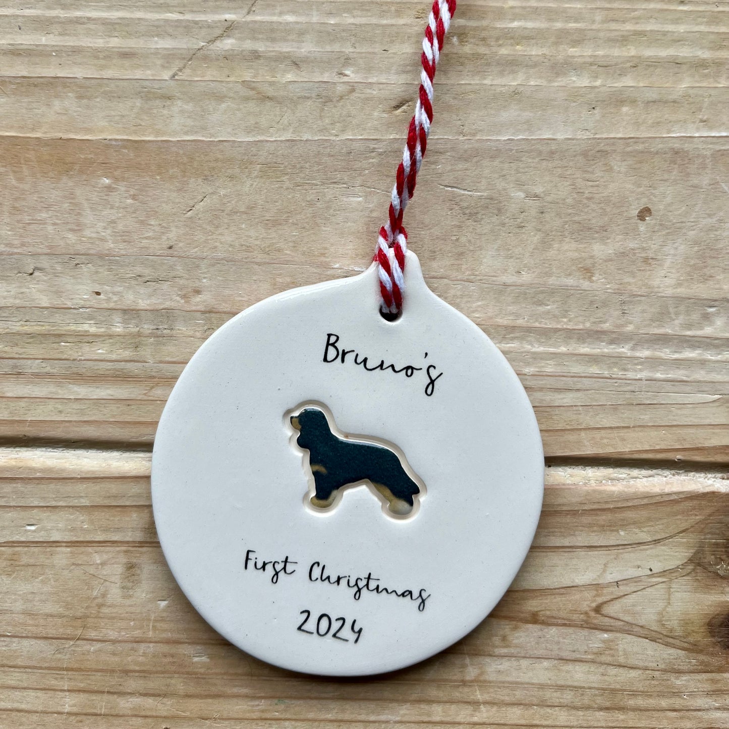 Personalised Dogs First Christmas 2025 Ornament