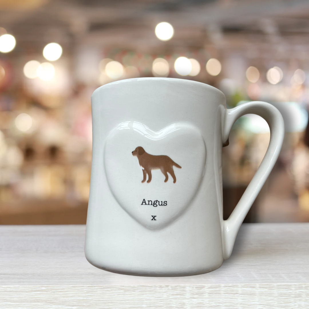 Personalised Dog Mug Heart Design