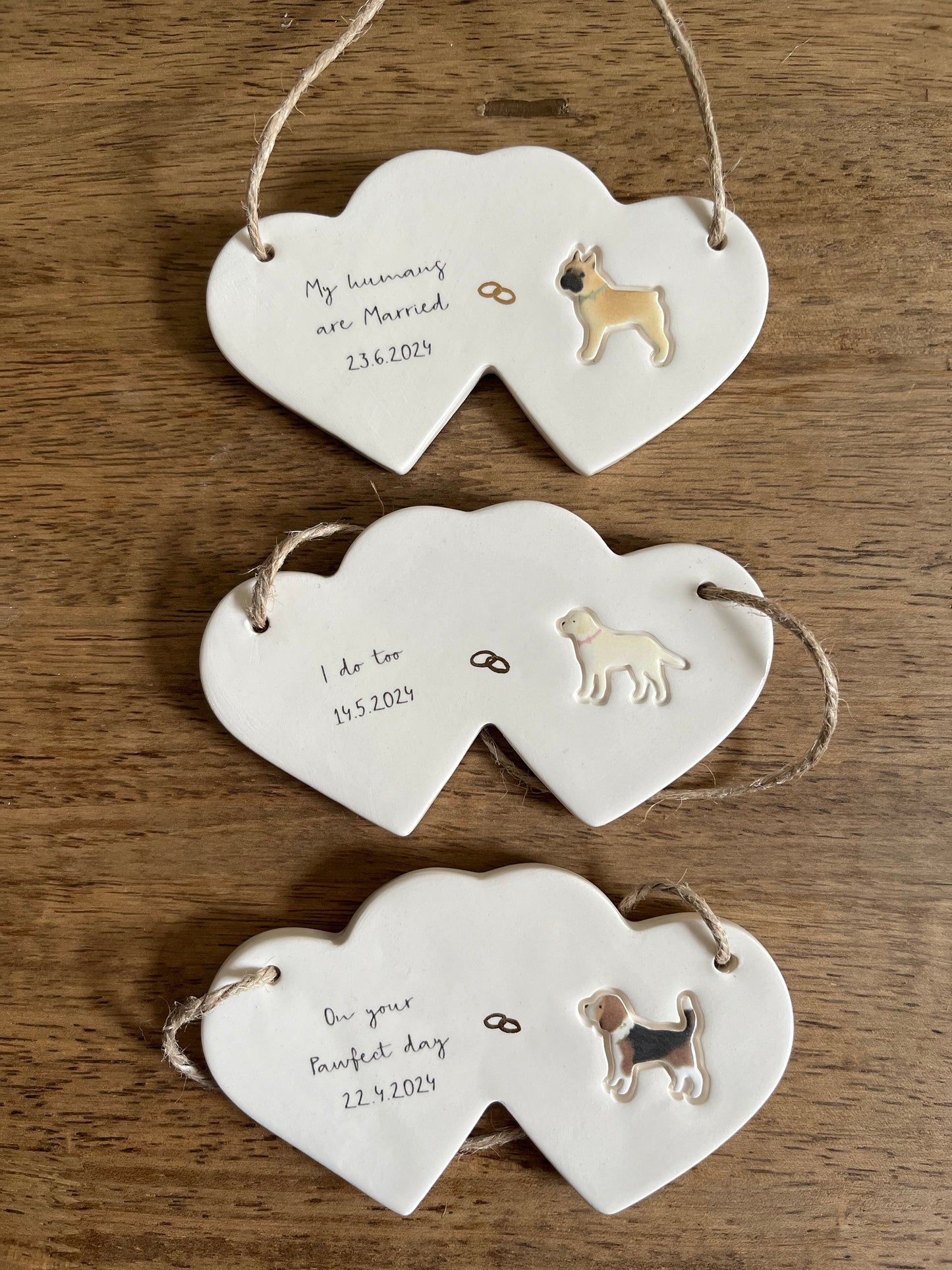 Personalised Dog Wedding Gift Ornament