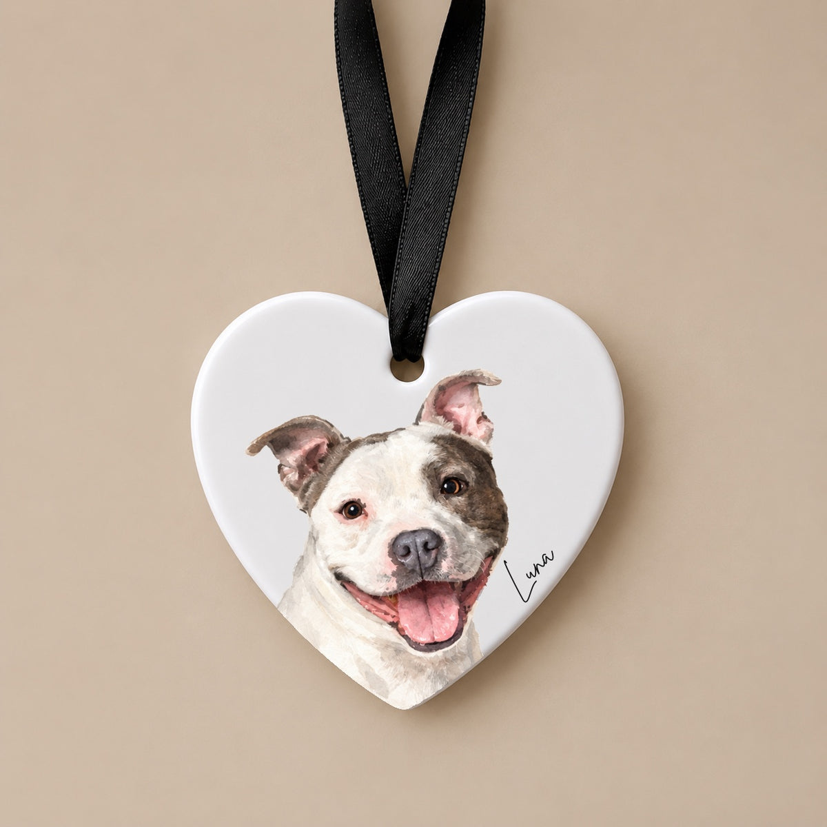 Personalised Watercolour Dog Portrait Ornament