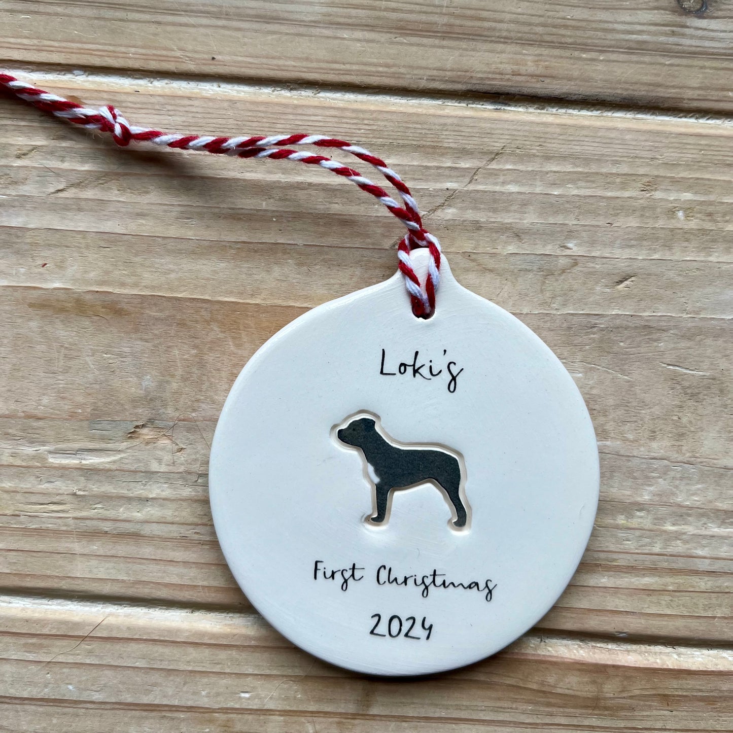 Personalised Dogs First Christmas 2025 Ornament