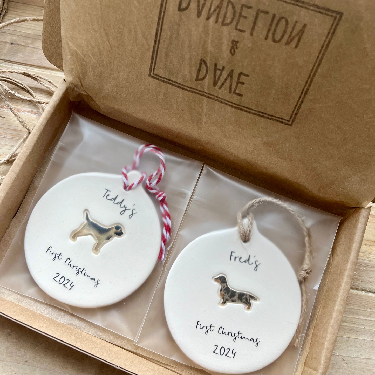 Personalised Dogs First Christmas 2025 Ornament