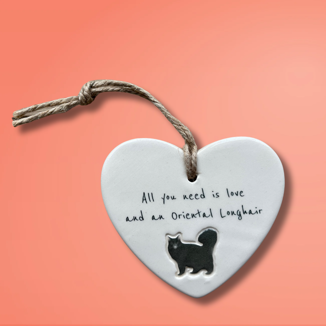Oriental Longhair Cat Ornament