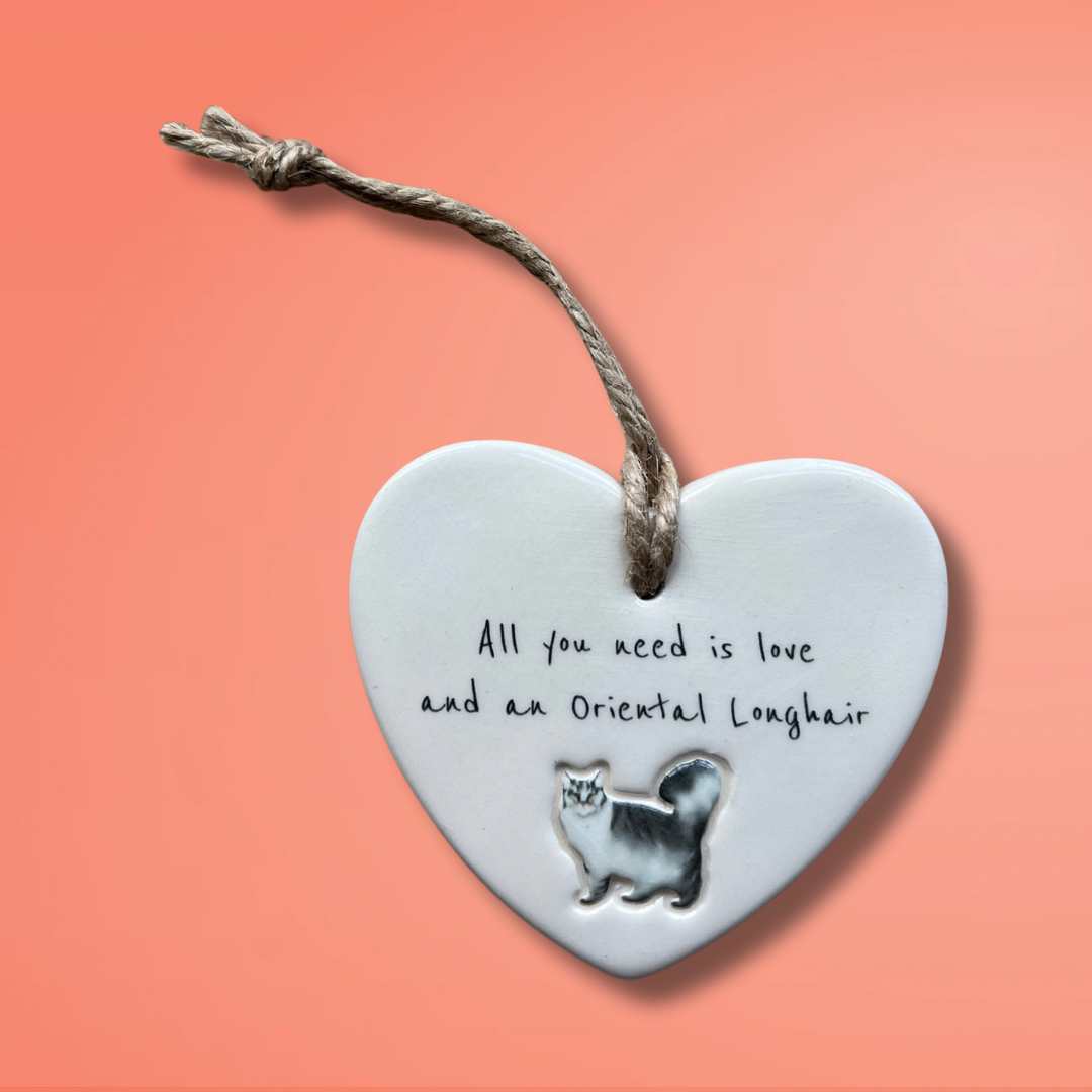 Oriental Longhair Cat Ornament