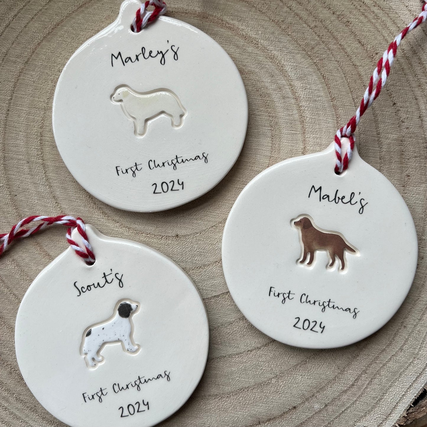 Personalised Dogs First Christmas 2025 Ornament
