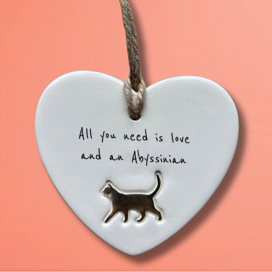 Handmade Abyssinian Cat Ornament