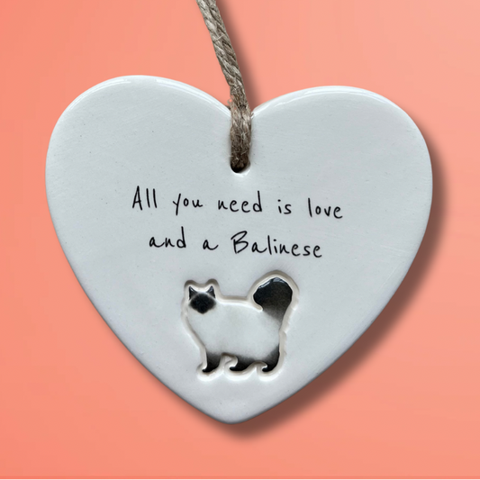 Handmade Balinese Cat Ornament