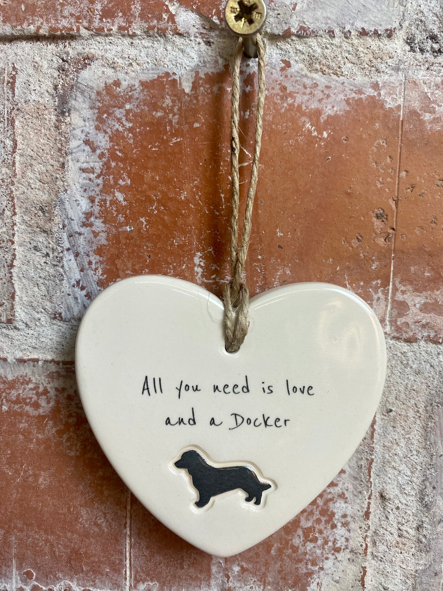 Docker Ceramic Heart Ornament