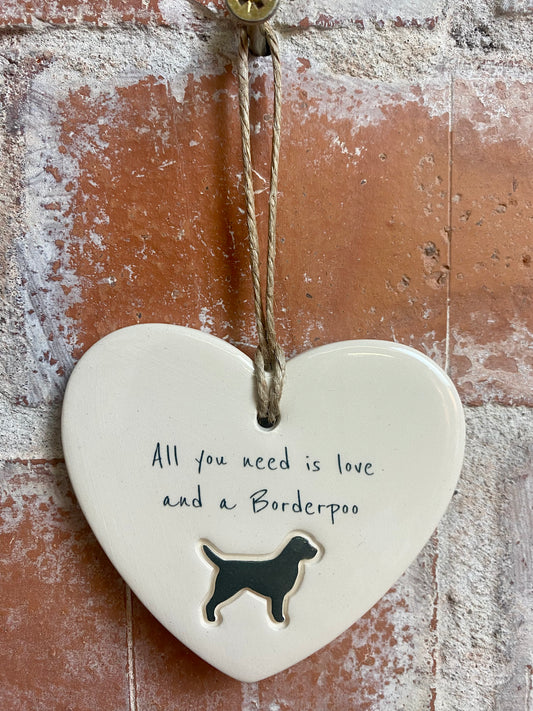 Borderpoo Ceramic Heart Ornament