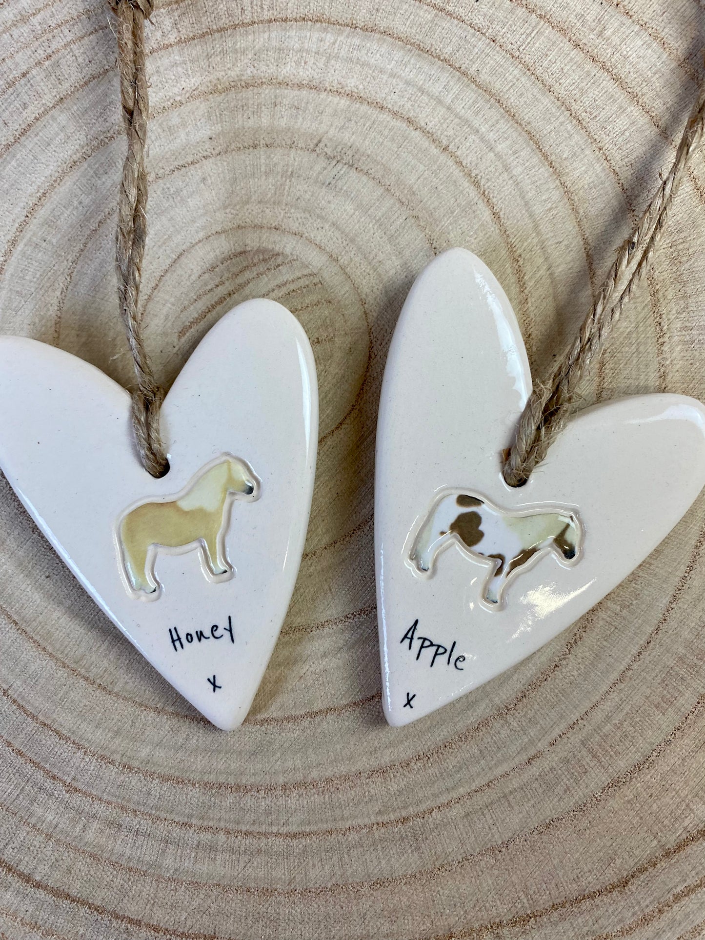 Personalised Horse Heart Ornament