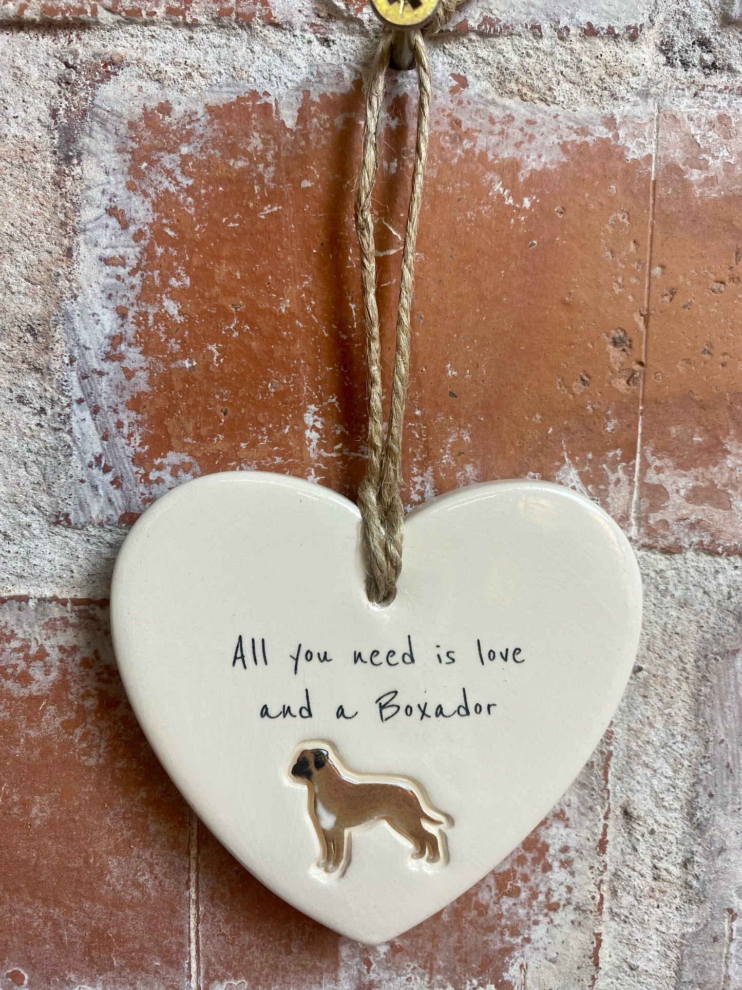 Boxador Ceramic Heart Ornament