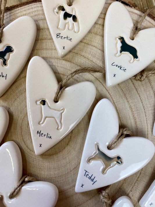 Personalised Dog Heart Ornament
