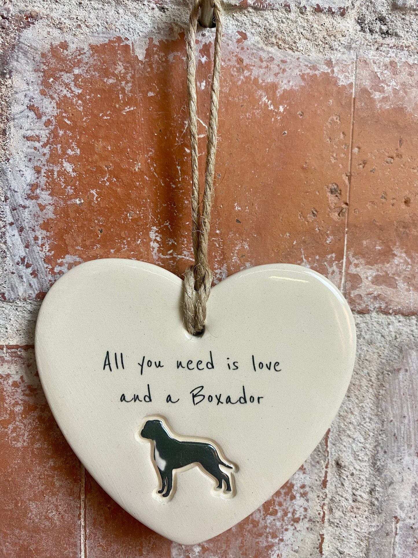 Boxador Ceramic Heart Ornament