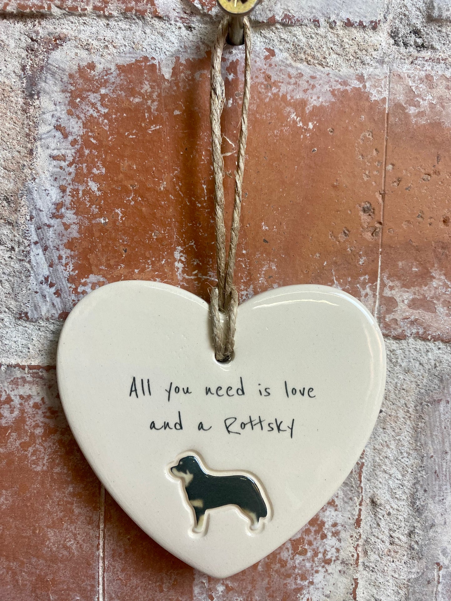 Rottsky Ceramic Heart Ornament