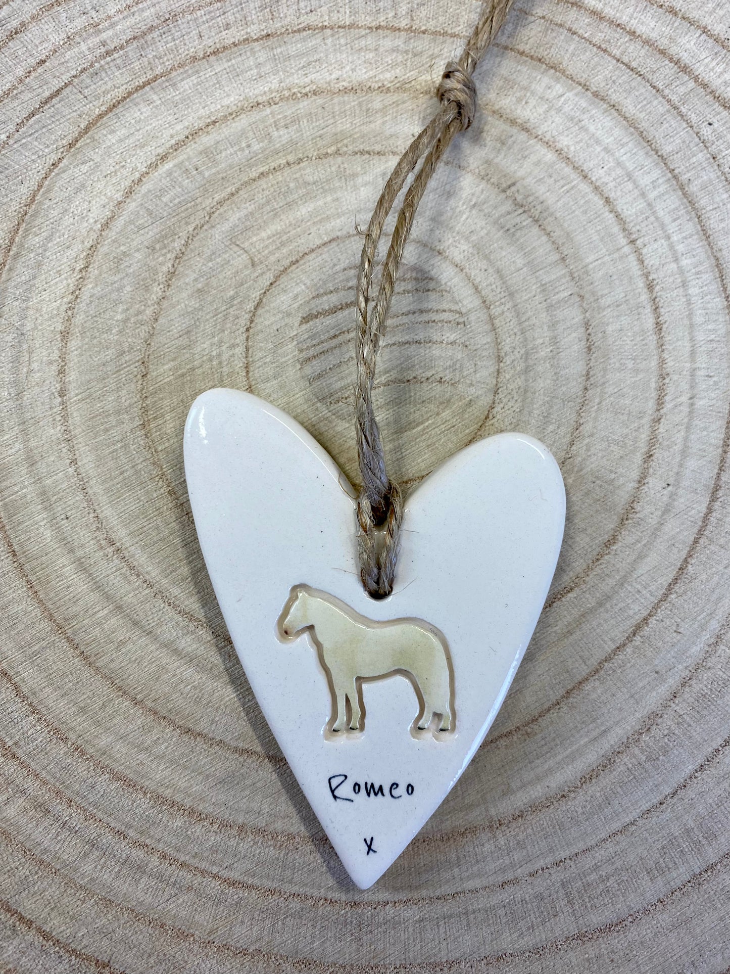 Personalised Horse Heart Ornament