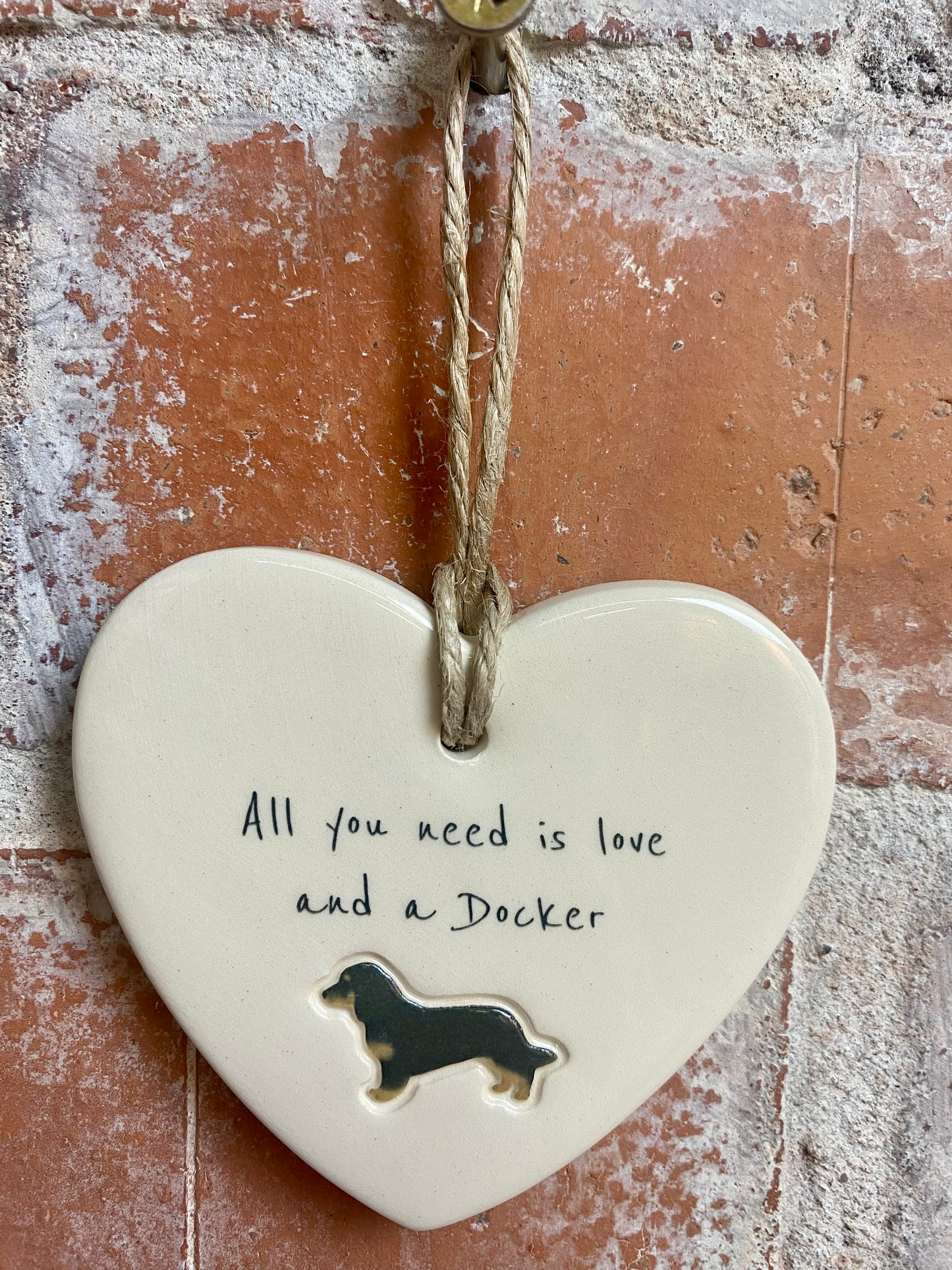 Docker Ceramic Heart Ornament
