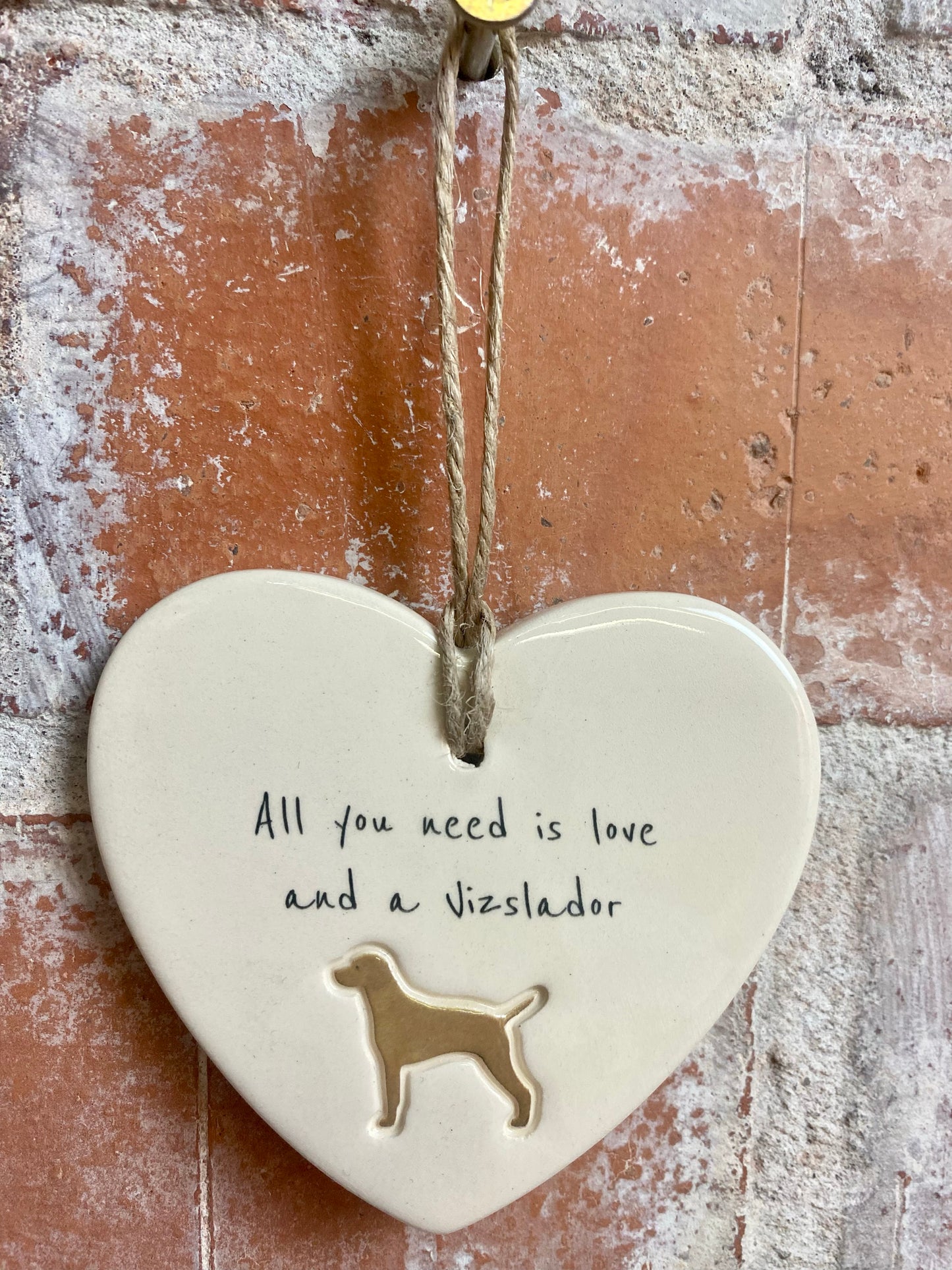 Vizslador Ceramic Heart Ornament