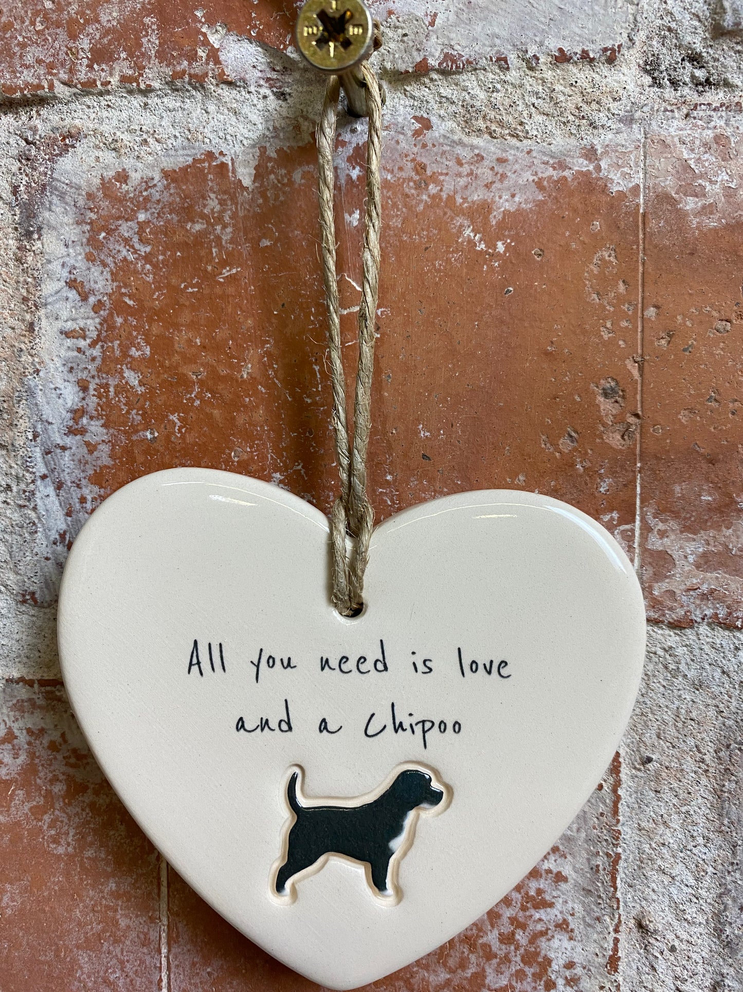 Chipoo Ceramic Heart Ornament