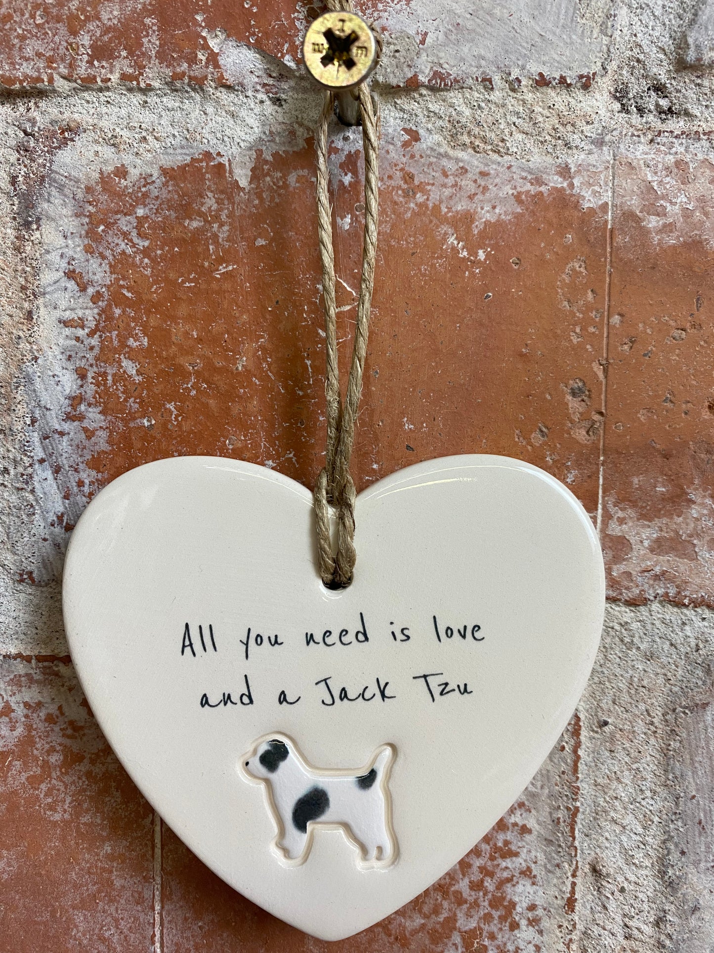 Jack Tzu Ceramic Heart Ornament