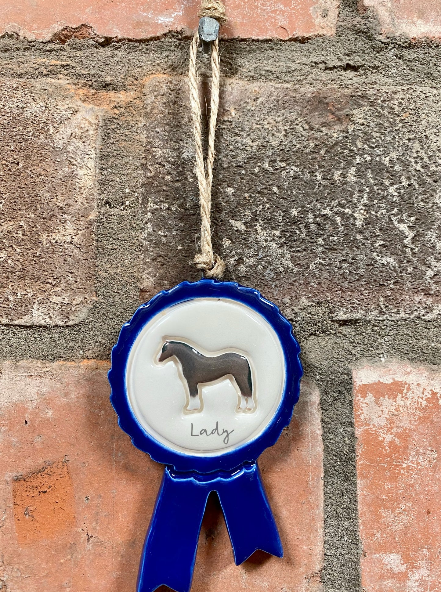 Personalised Horse Rosette Ornament