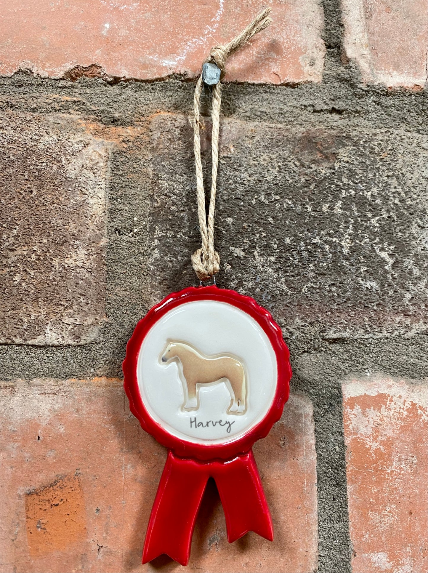 Personalised Horse Rosette Ornament