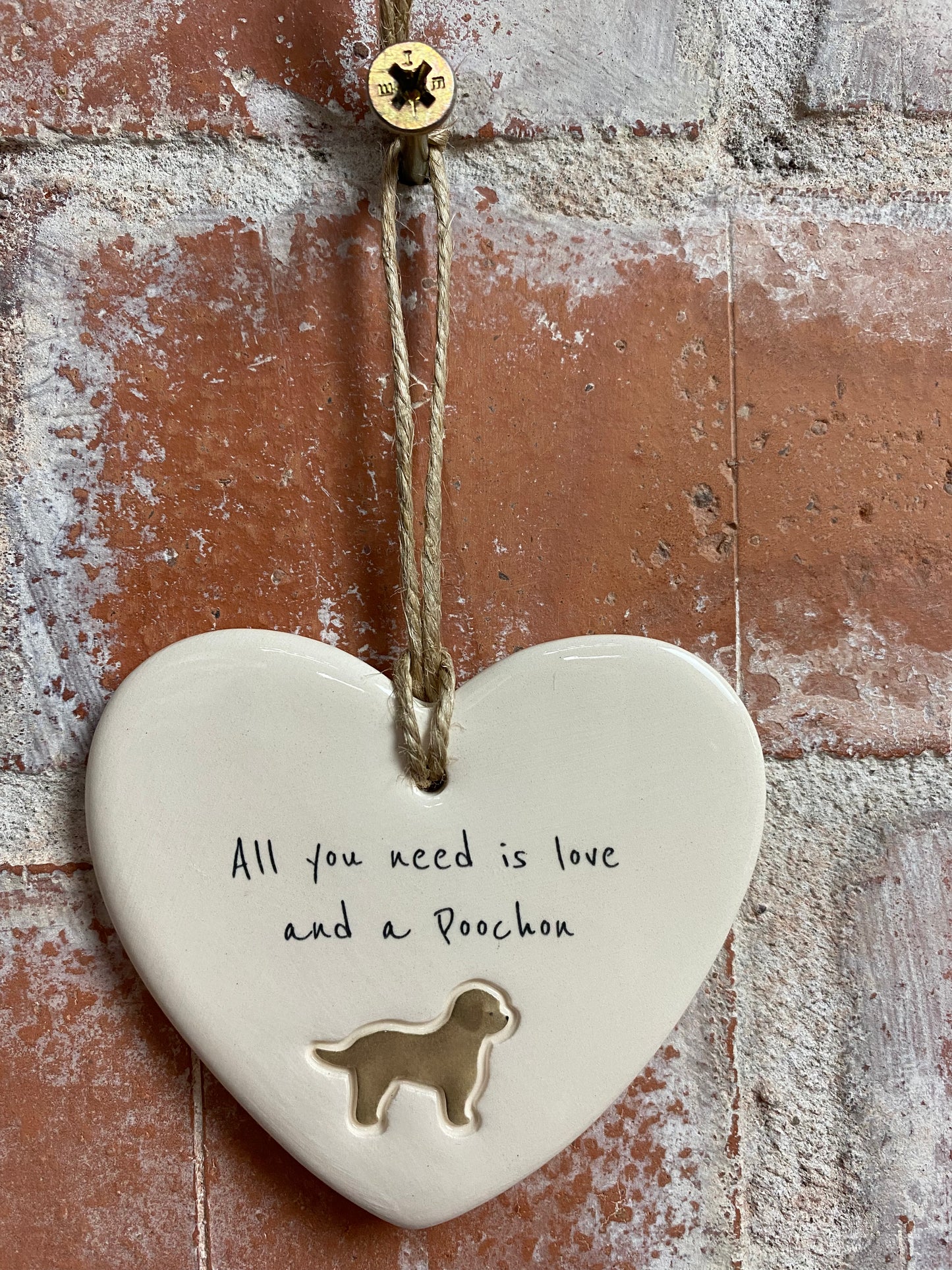 Poochon Ceramic Heart Ornament