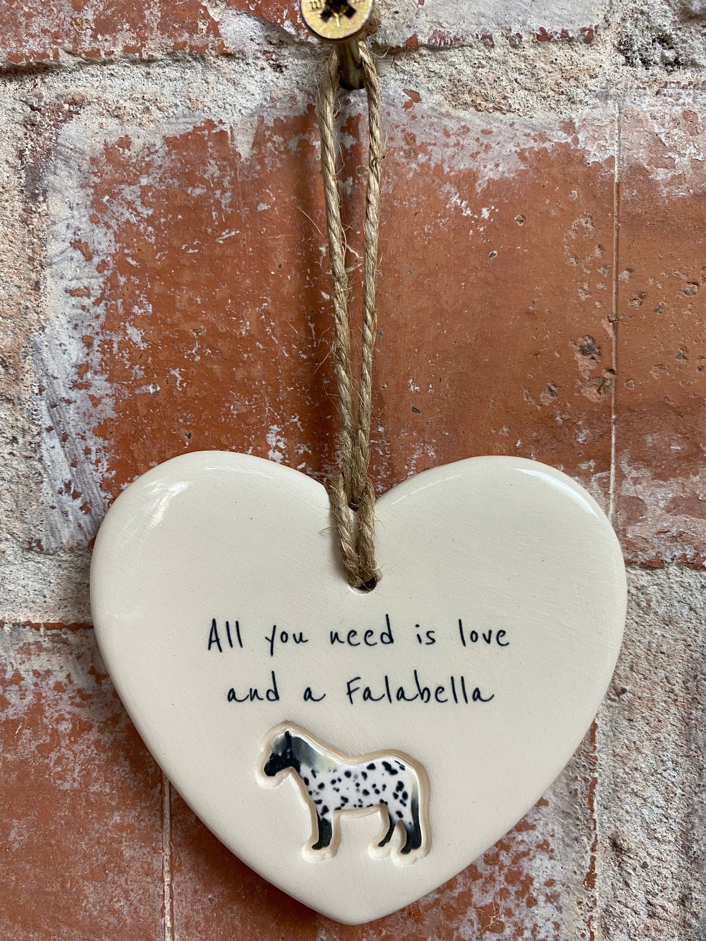 Falabella Ceramic Heart Ornament