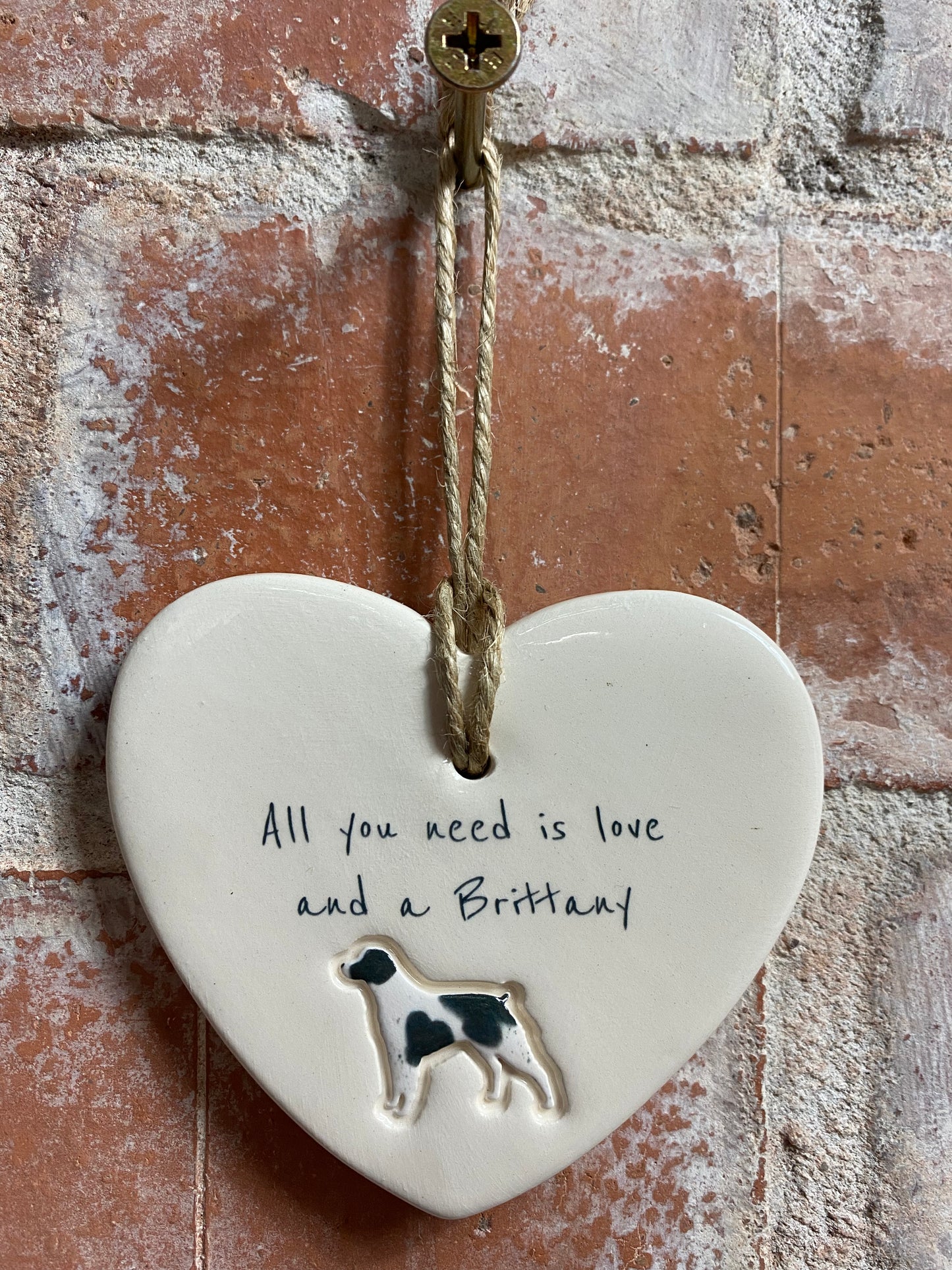 Brittany Ceramic Heart Ornament