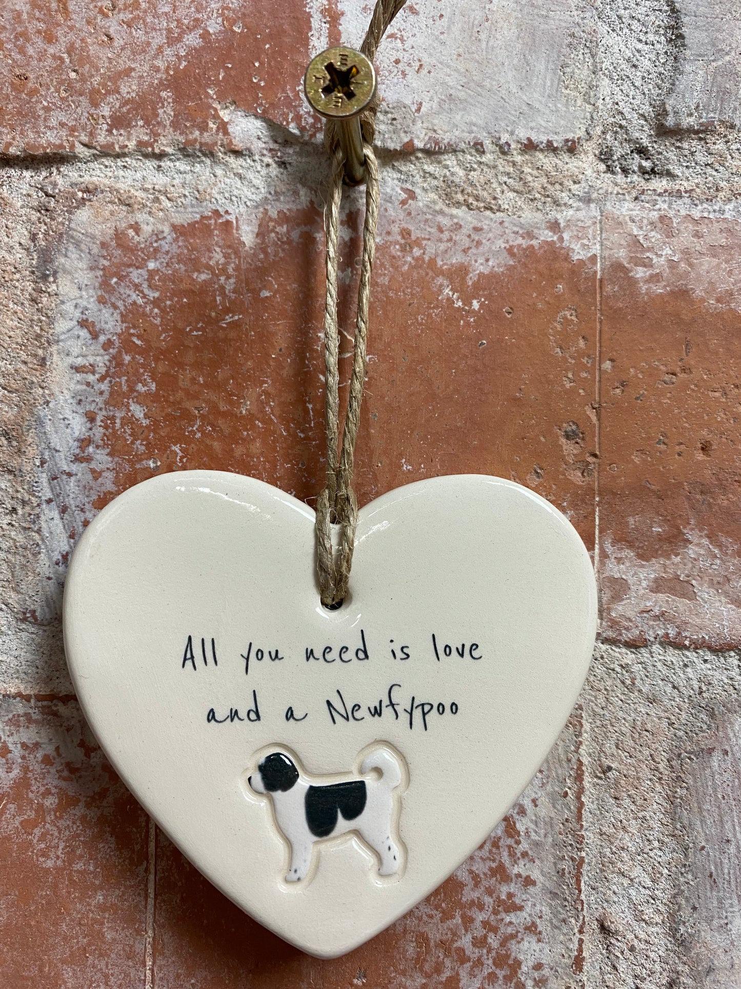 Newfypoo Ceramic Heart Ornament