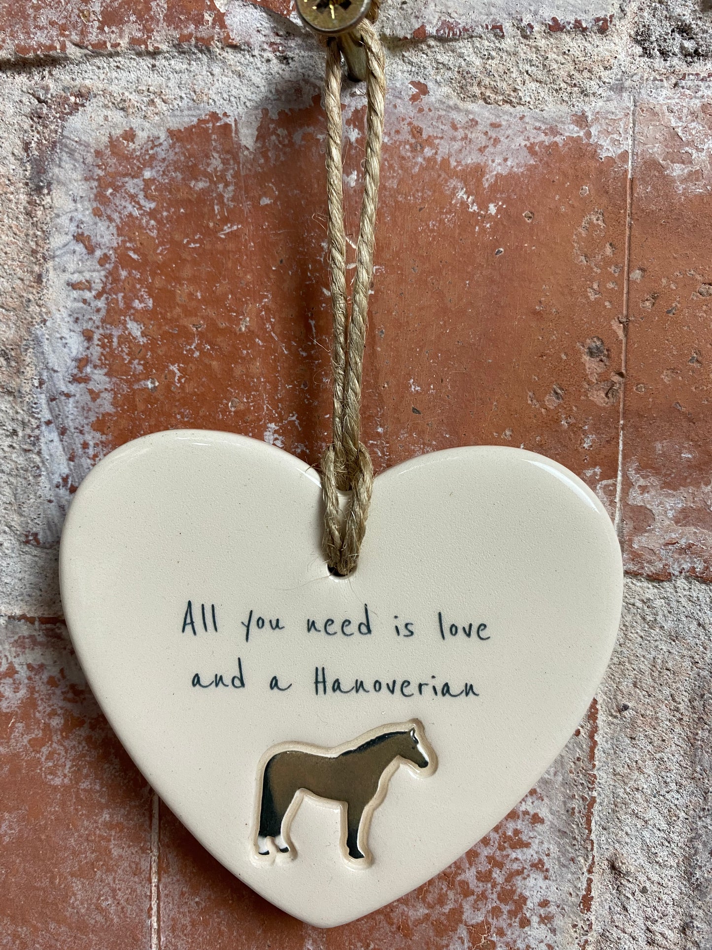 Hanoverian Ceramic Heart Ornament
