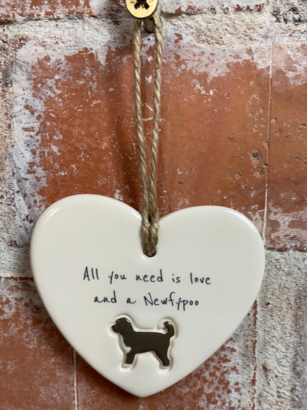 Newfypoo Ceramic Heart Ornament