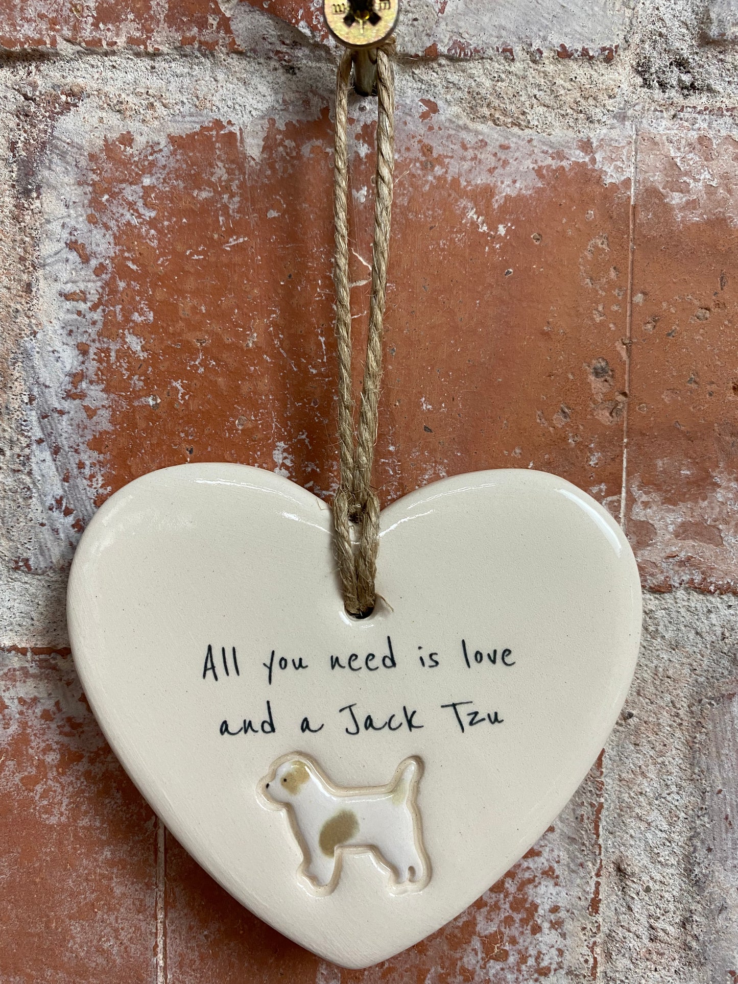 Jack Tzu Ceramic Heart Ornament