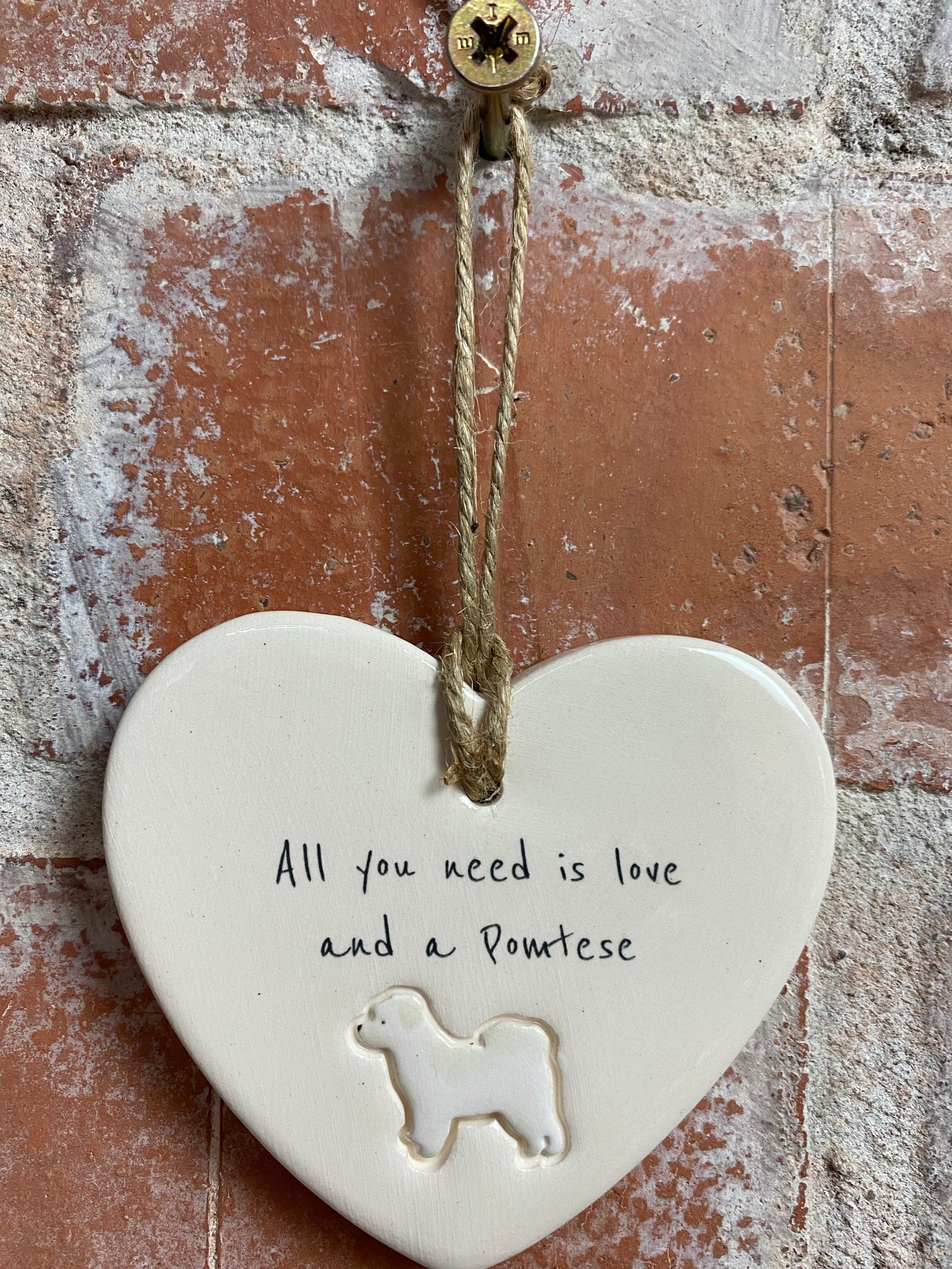 Pomtese Ceramic Heart Ornament