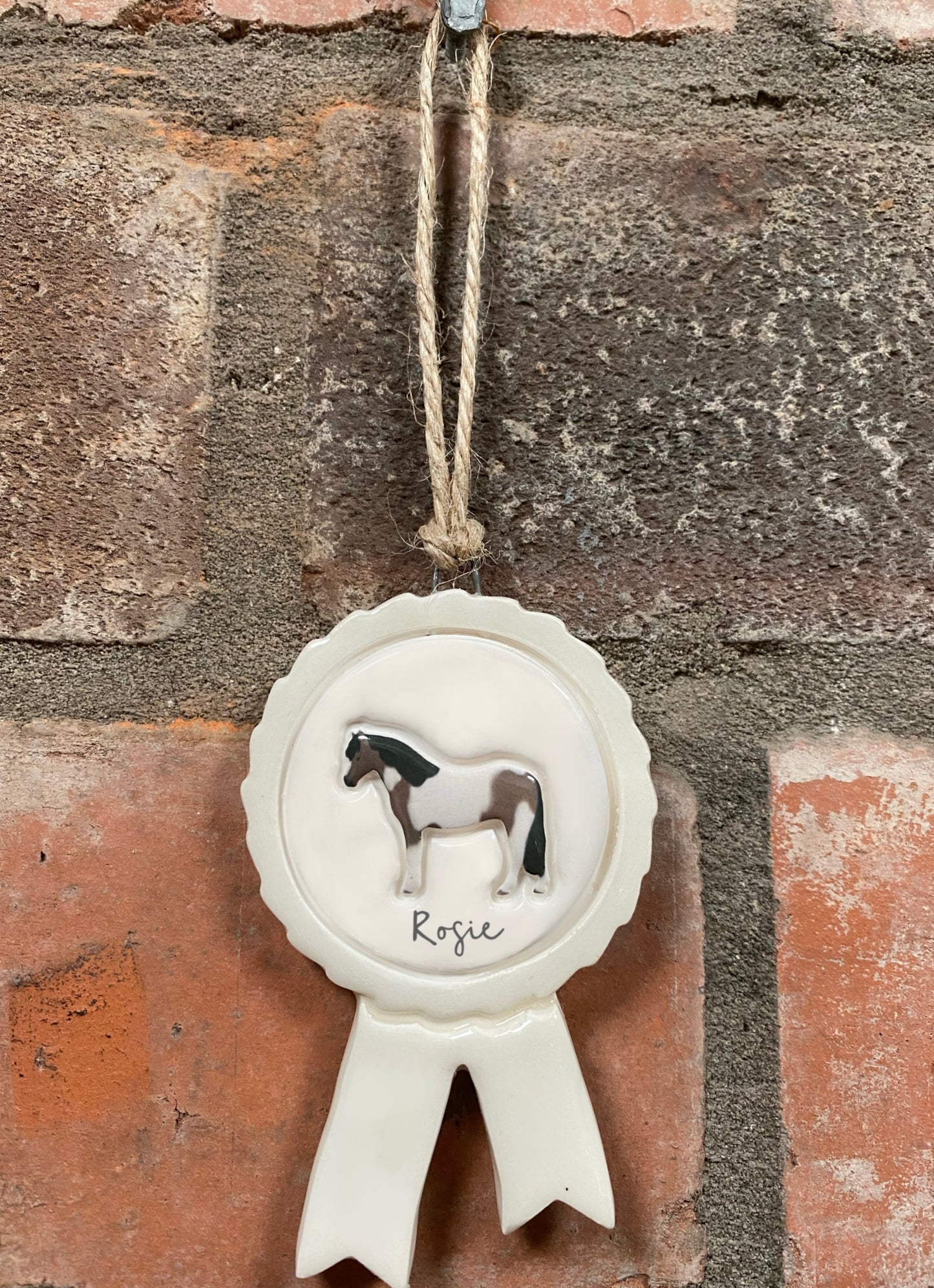 Personalised Horse Rosette Ornament