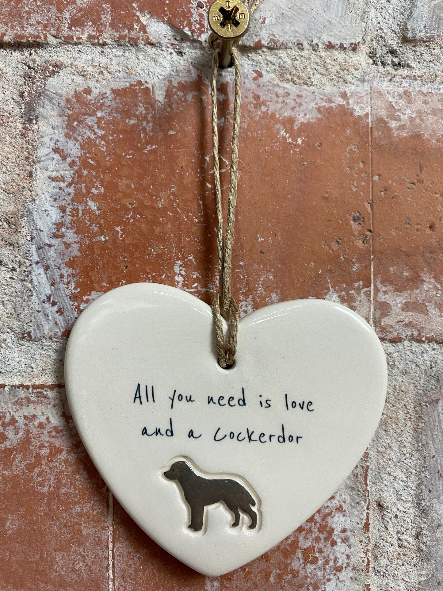 Cockerdor Ceramic Heart Ornament