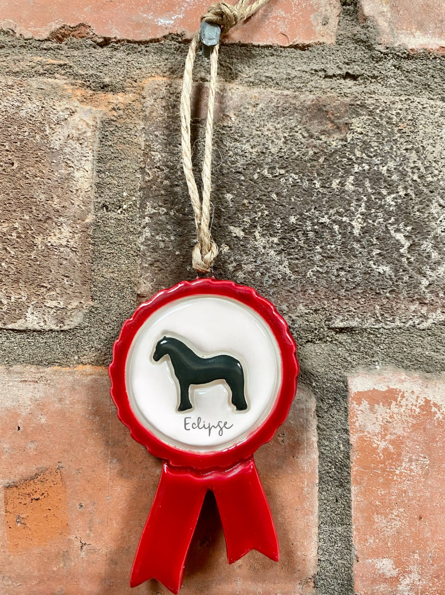 Personalised Horse Rosette Ornament
