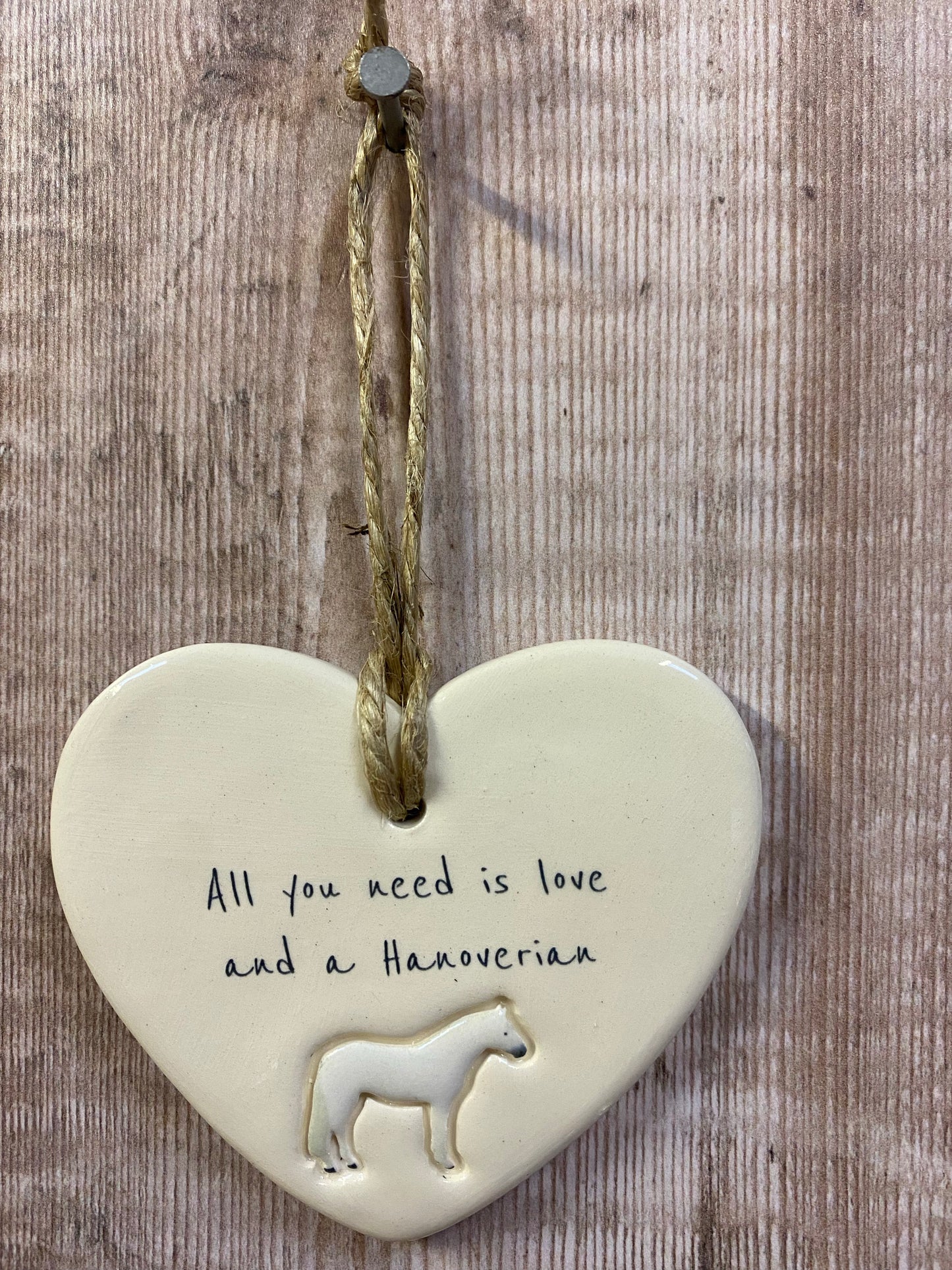 Hanoverian Ceramic Heart Ornament