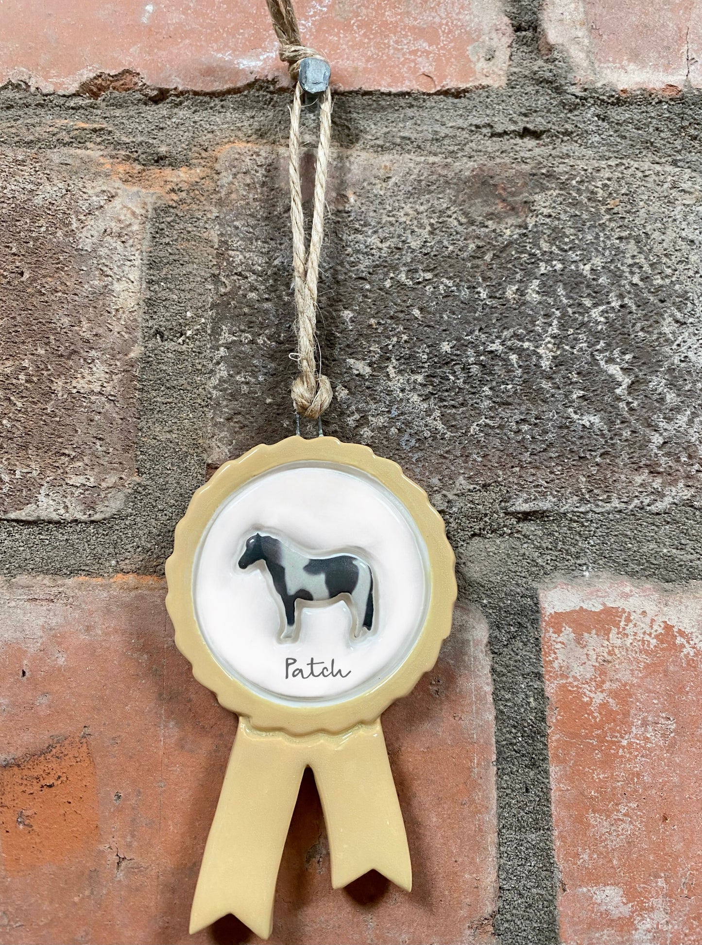Personalised Horse Rosette Ornament