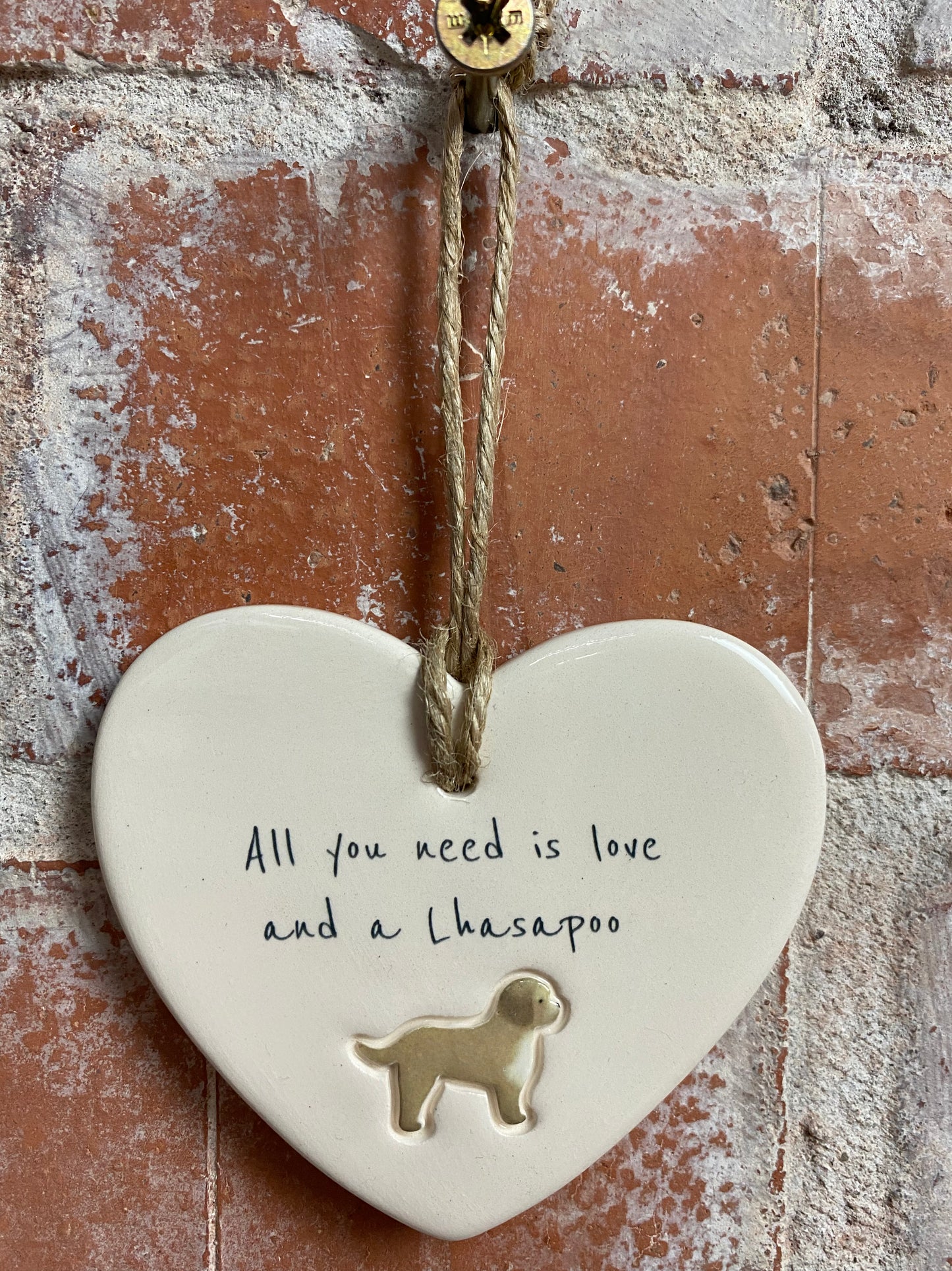 Lhasapoo Ceramic Heart Ornament