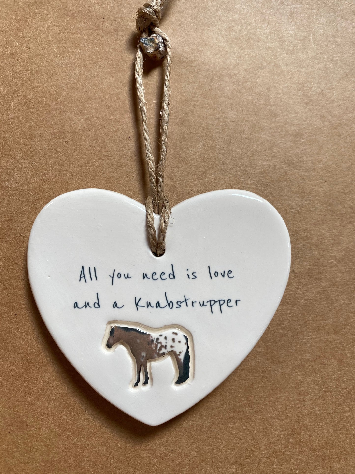 Knabstrupper Ceramic Heart Ornament
