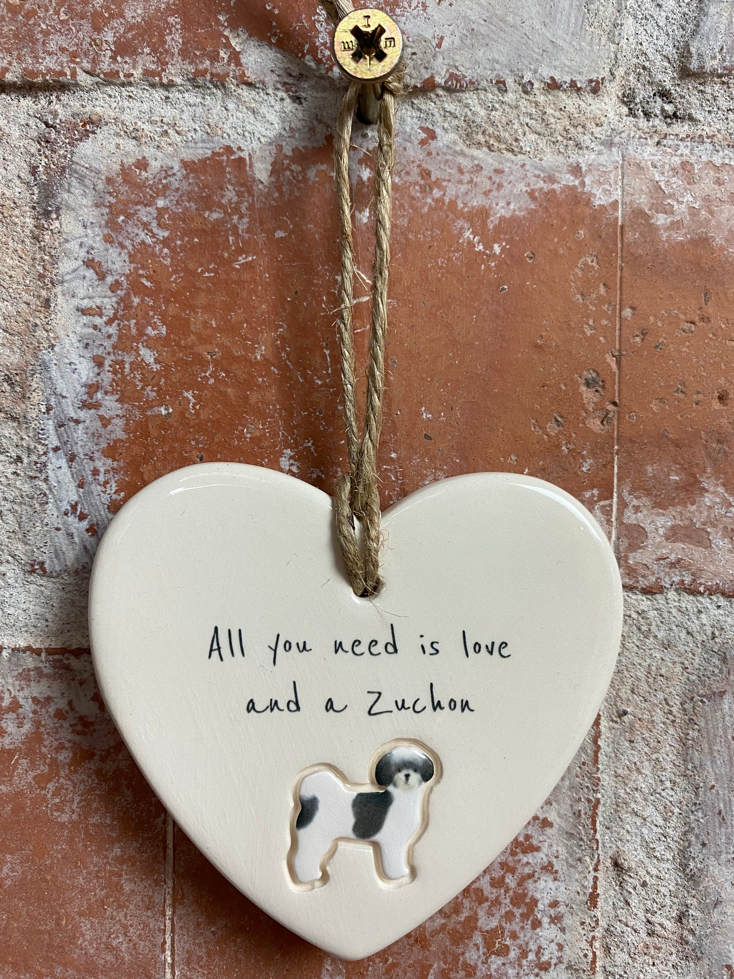 Zuchon Ceramic Heart Ornament