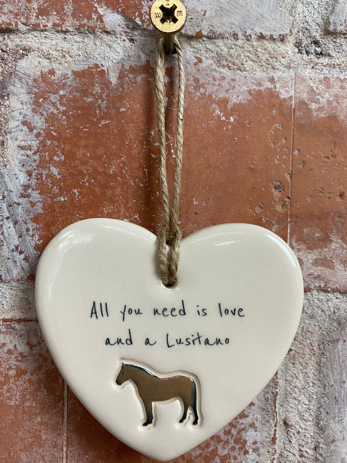 Lusitano Ceramic Heart Ornament