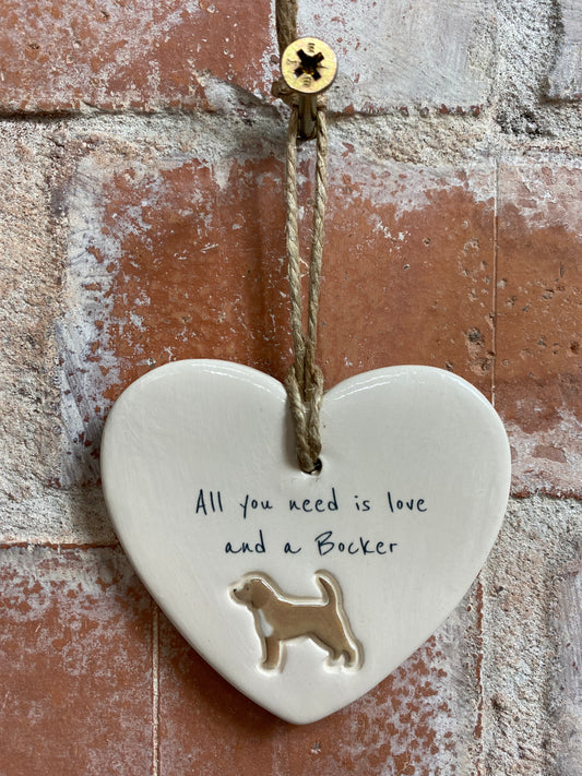 Bocker Ceramic Heart Ornament