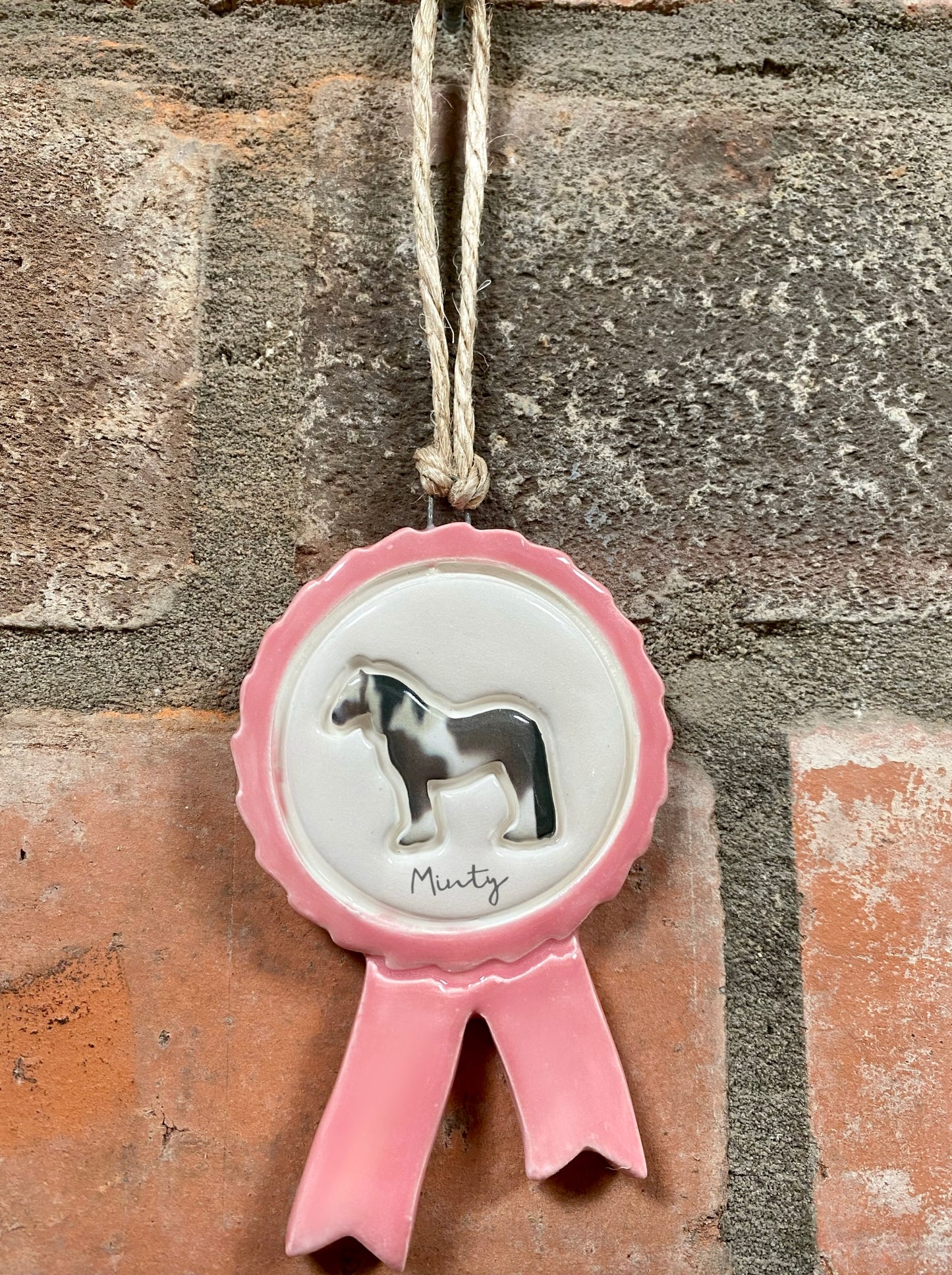 Personalised Horse Rosette Ornament